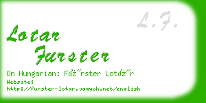 lotar furster business card